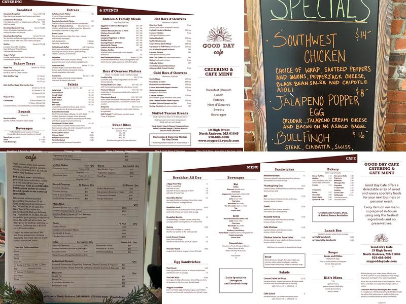 Good Day Cafe Menu