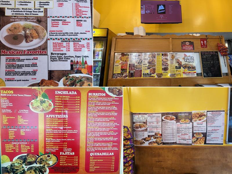 Jose's Tacos Menu