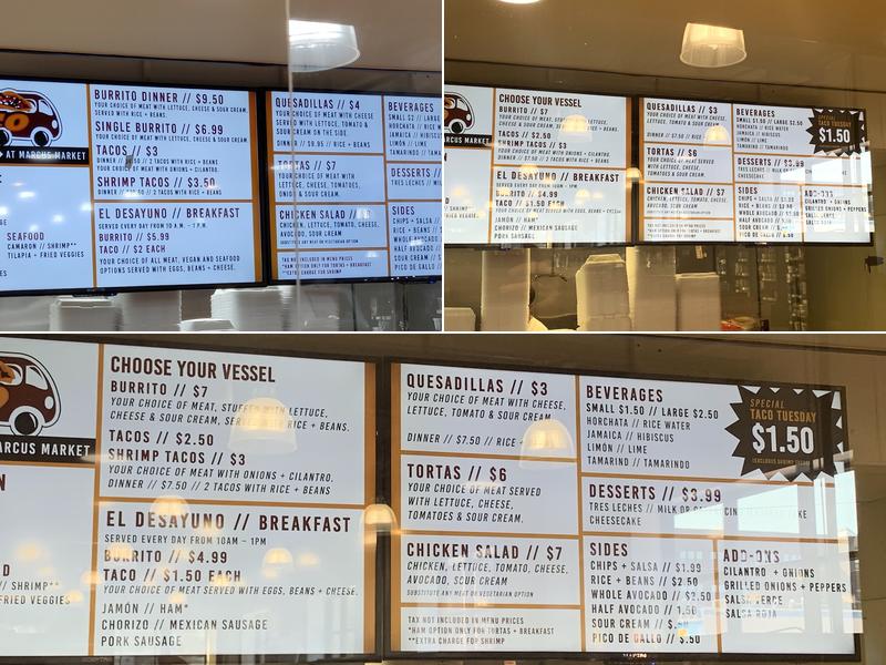 El Taco Veloz Menu