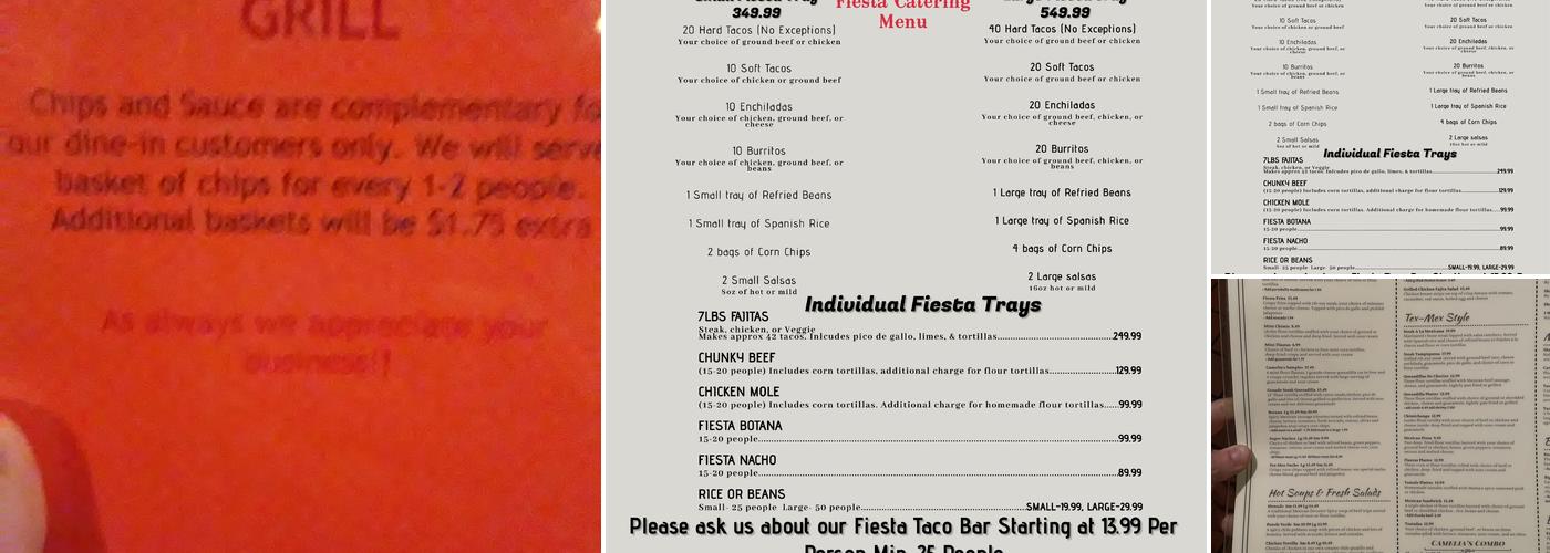 Camelia's Mexican Grill Menu