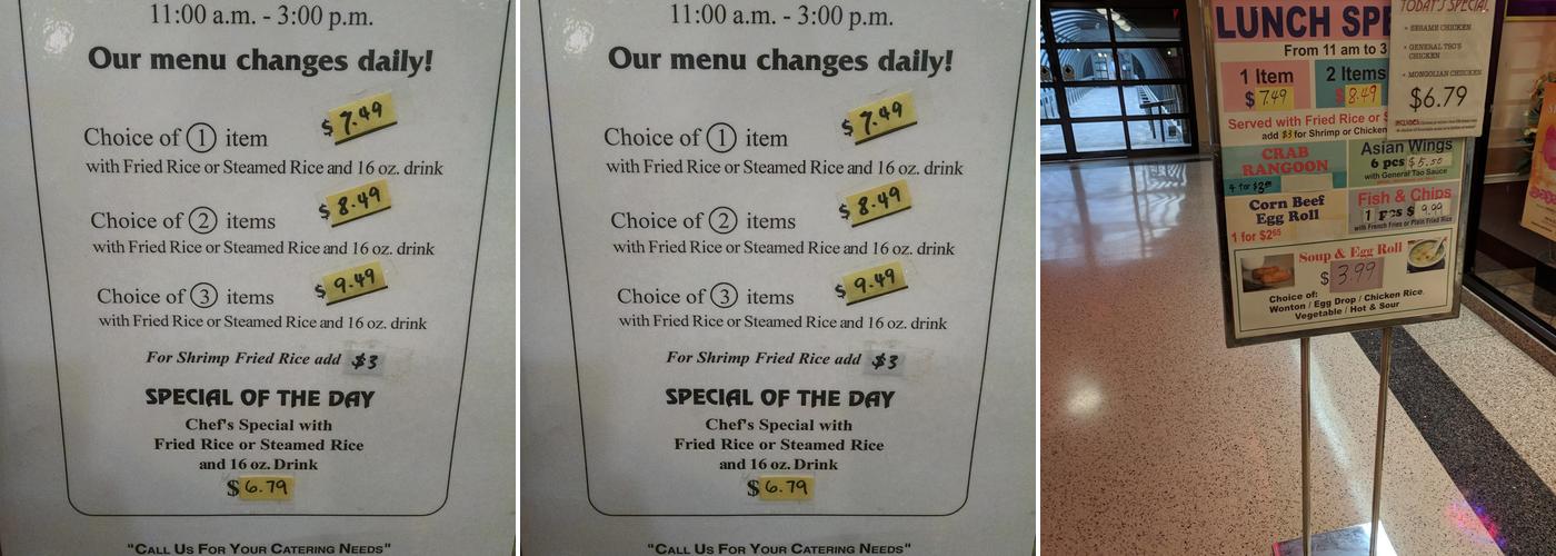 Rice Bowl Menu