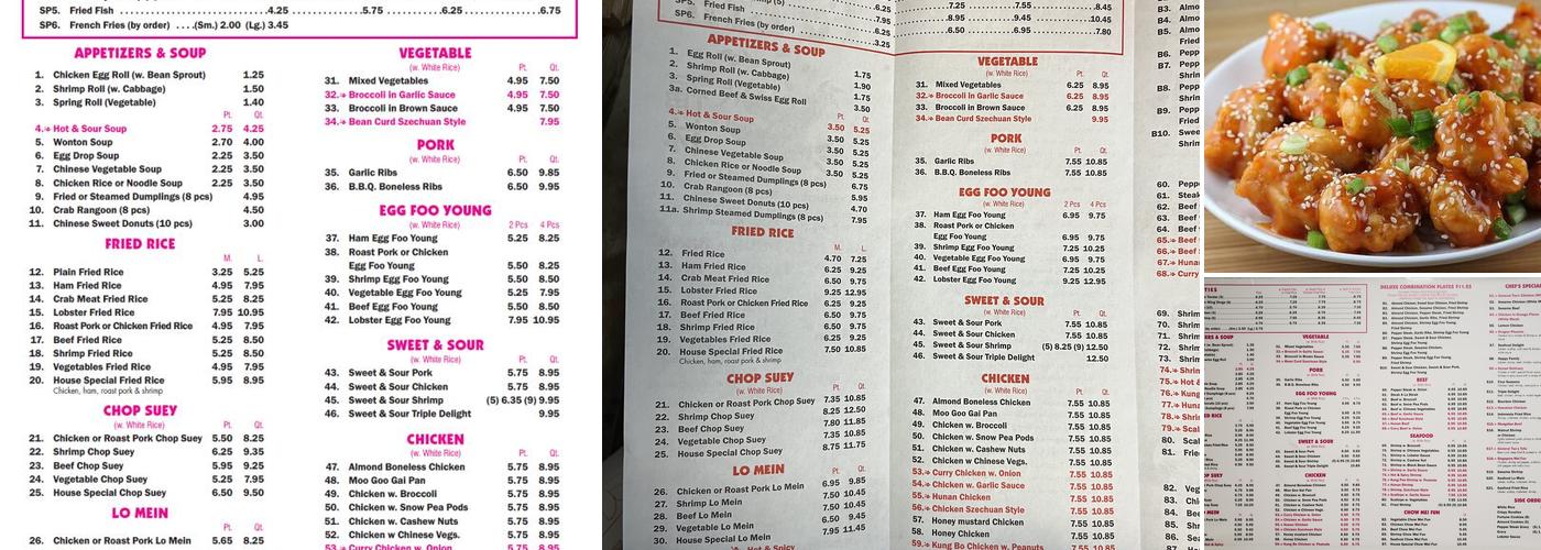 Fu Lin Menu