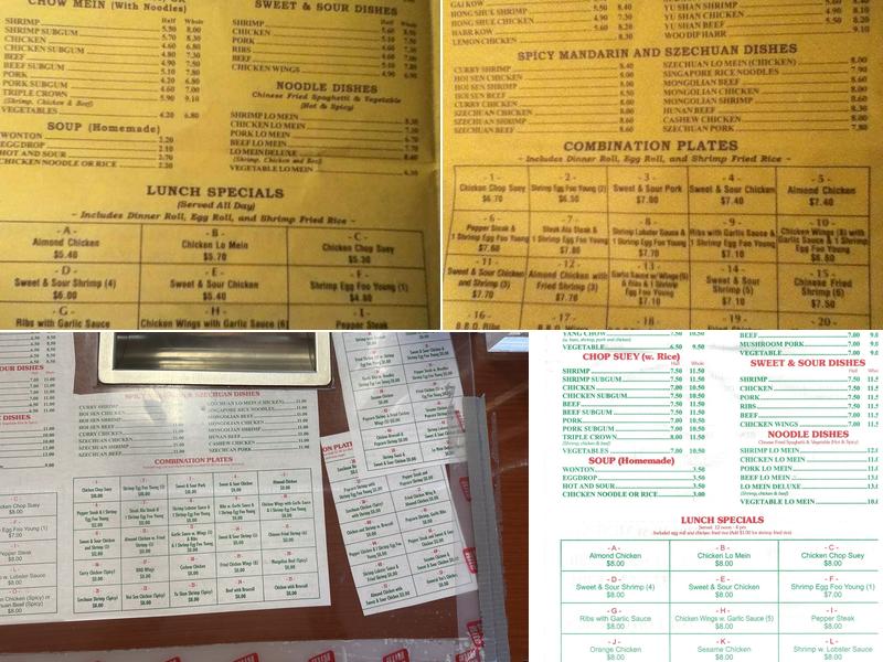 Cheng's Garden Restaurant Menu