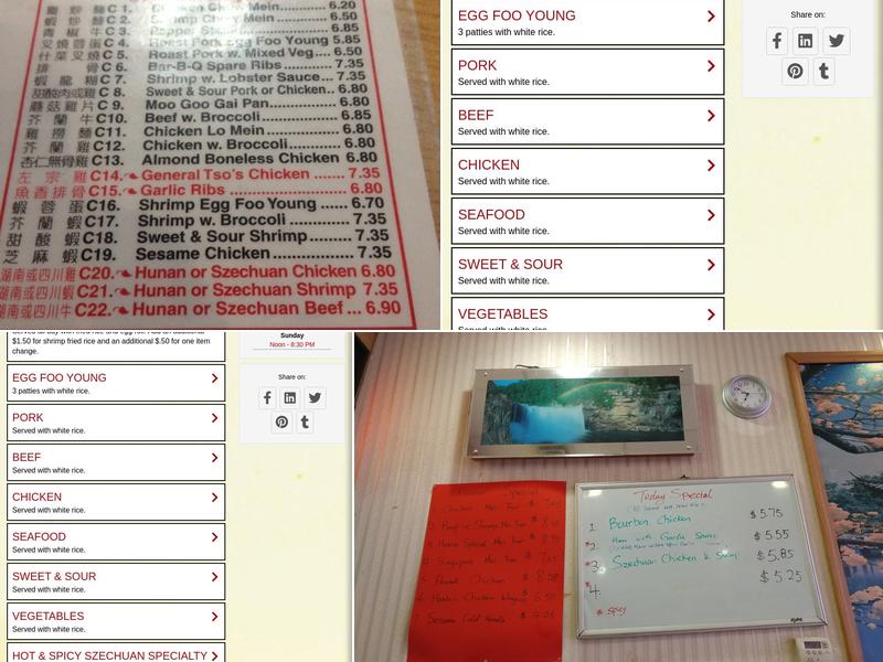 New Hunan Menu