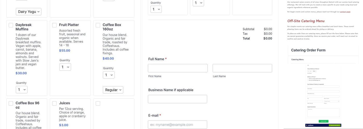The Brooklyn Street Local LLC Menu