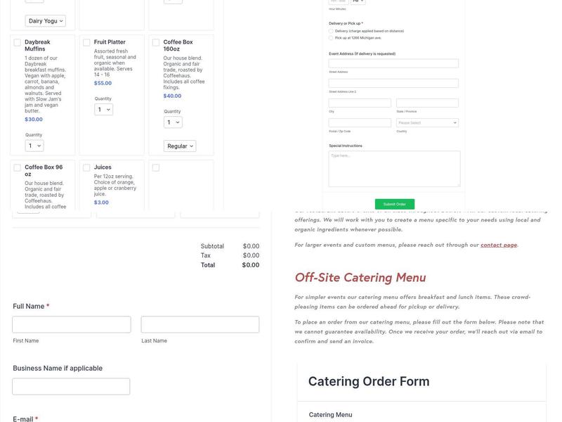 The Brooklyn Street Local LLC Menu