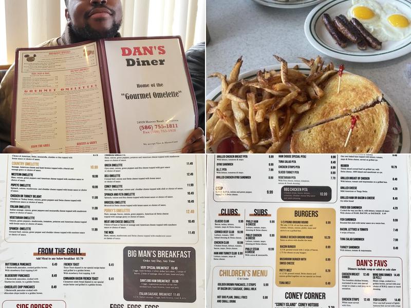 Dan's Diner Menu