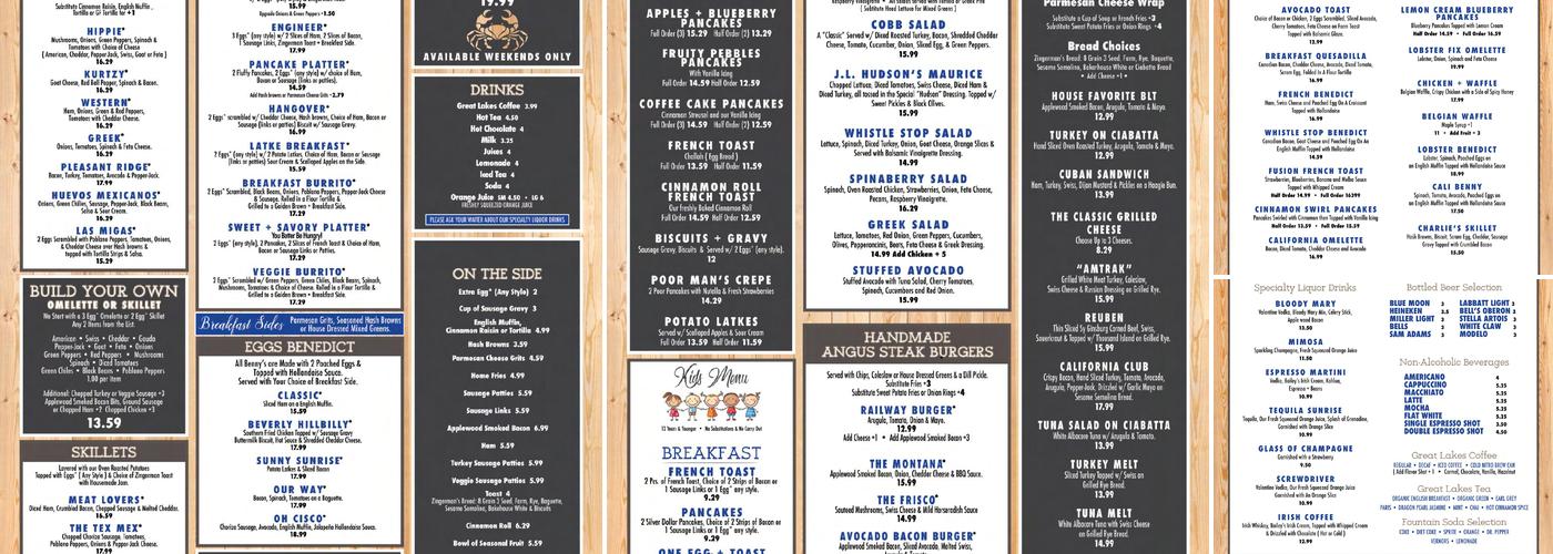 Whistle Stop - Pleasant Ridge Menu