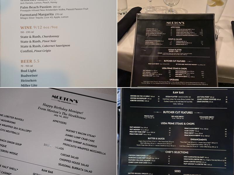 Morton's The Steakhouse Menu