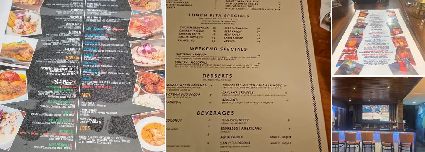 Blue Lounge & Grill Menu