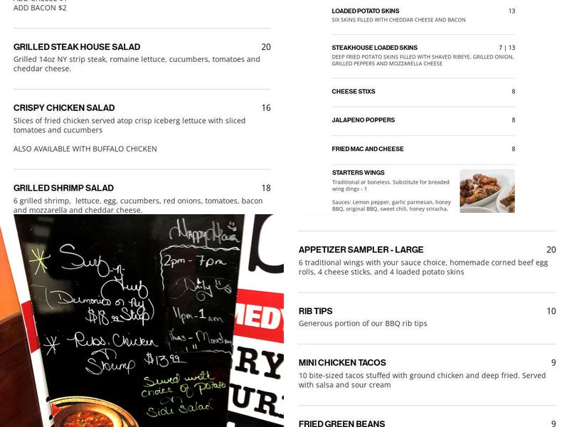 Starter's Bar & Grill Plymouth Rd Menu