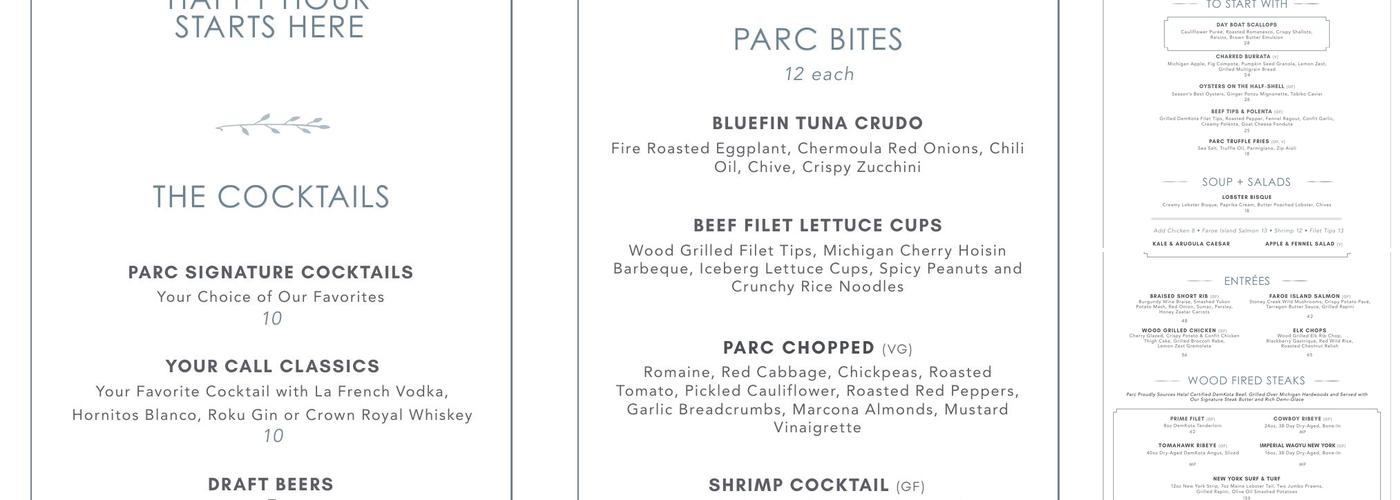 Parc Menu