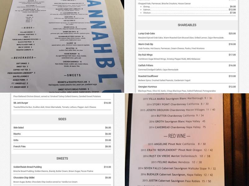 Savannahblue Menu