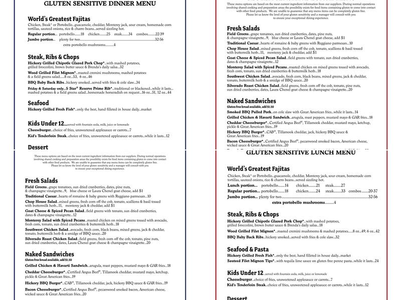 Silverado Menu