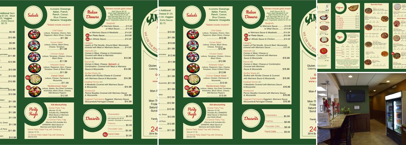 Andrea's Pizza - Grand Rapids Menu