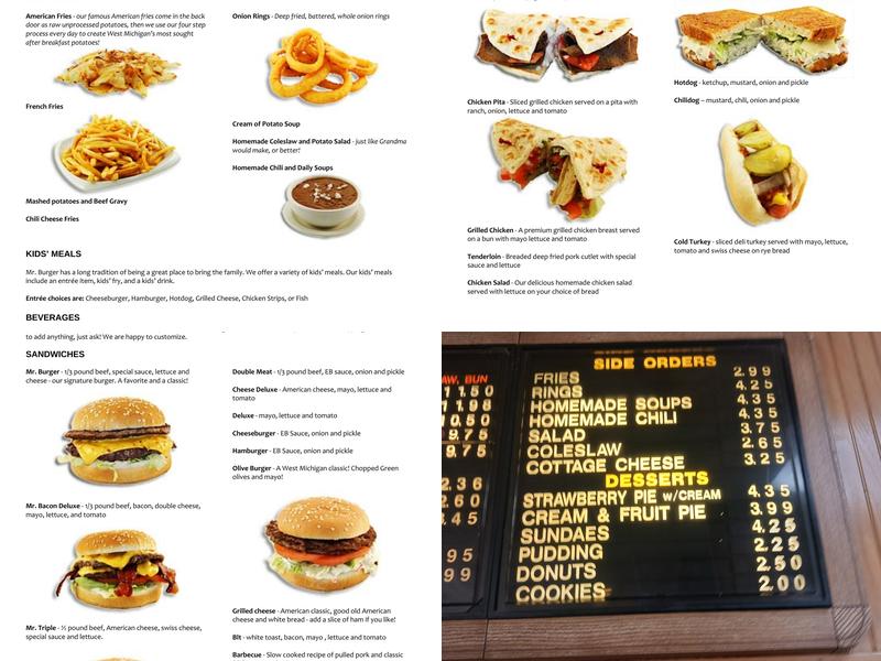 Mr. Burger Menu