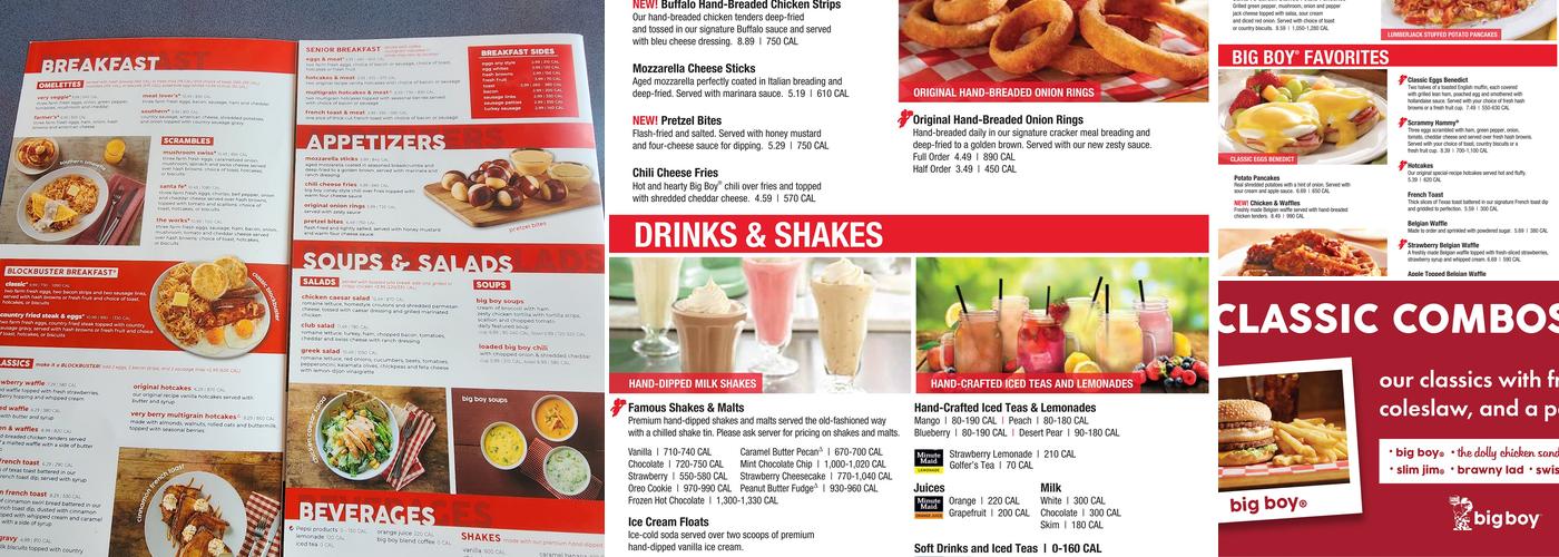 Big Boy Menu