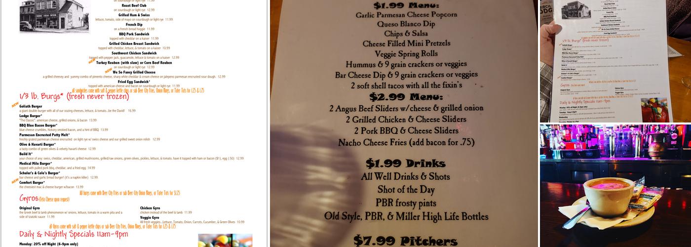 Birch Lodge Menu