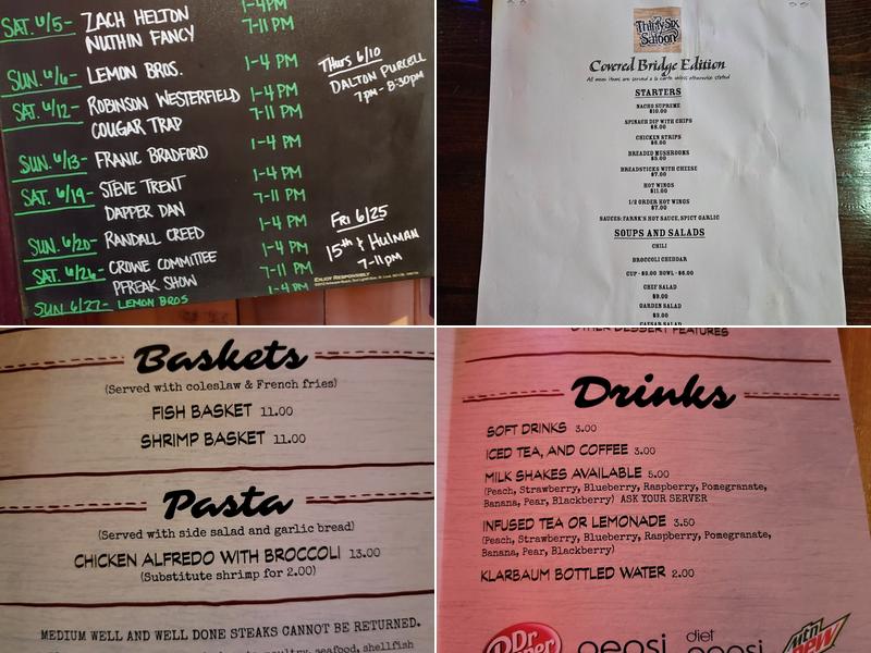 Thirty Six Saloon Menu