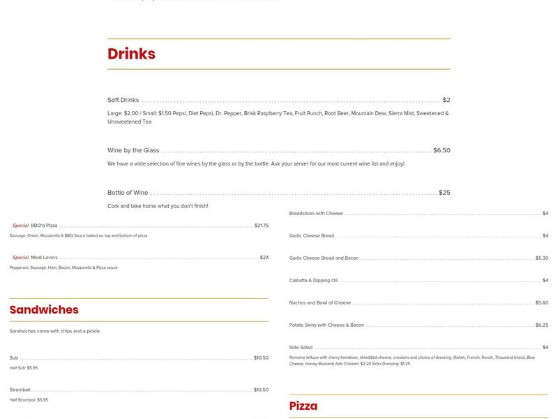 Pizza King | Rockville, IN Menu