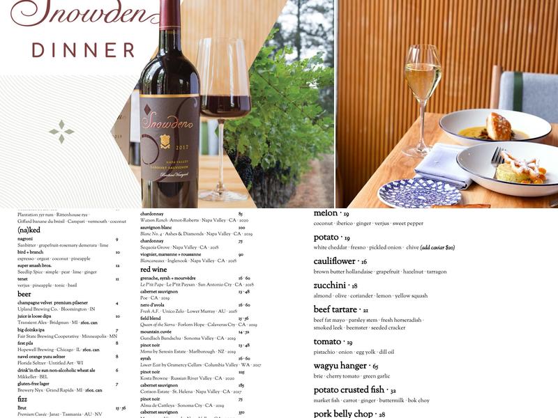 Grove Menu