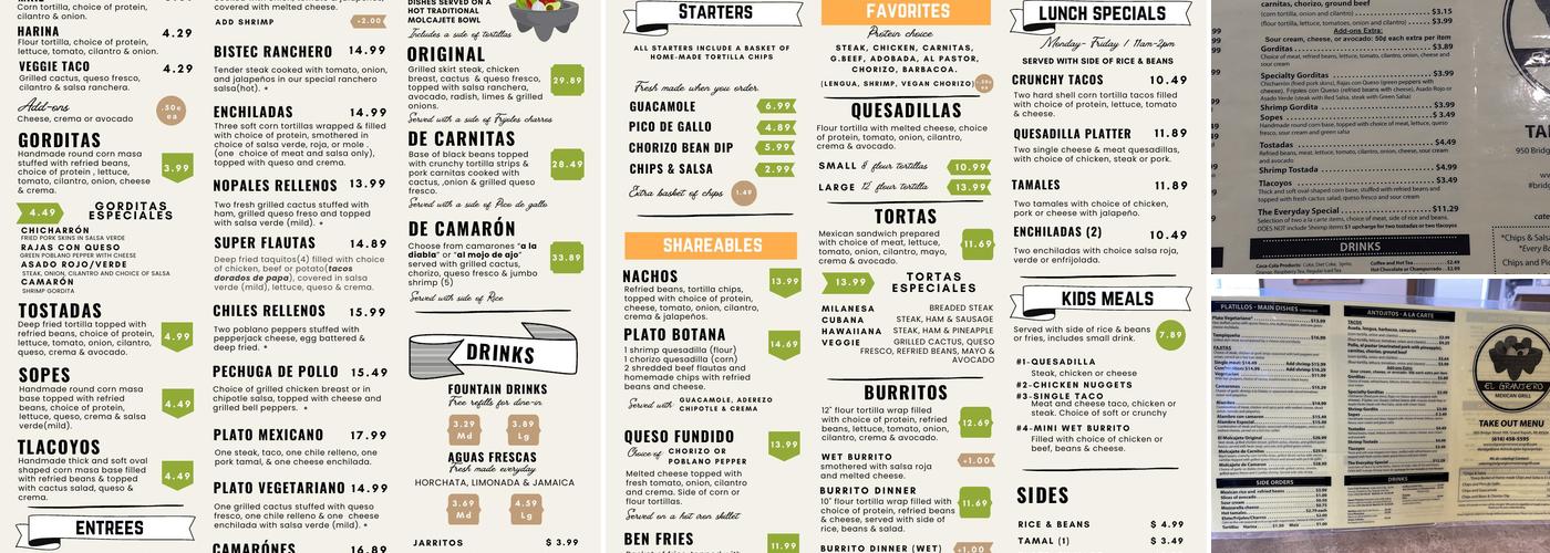 El Granjero Mexican Grill Menu