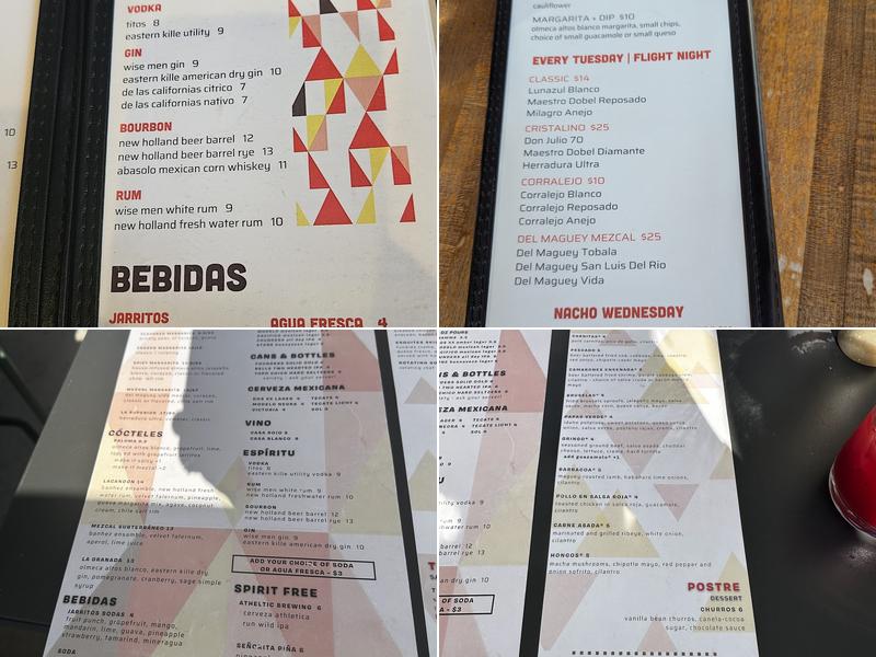 Donkey Taqueria Menu