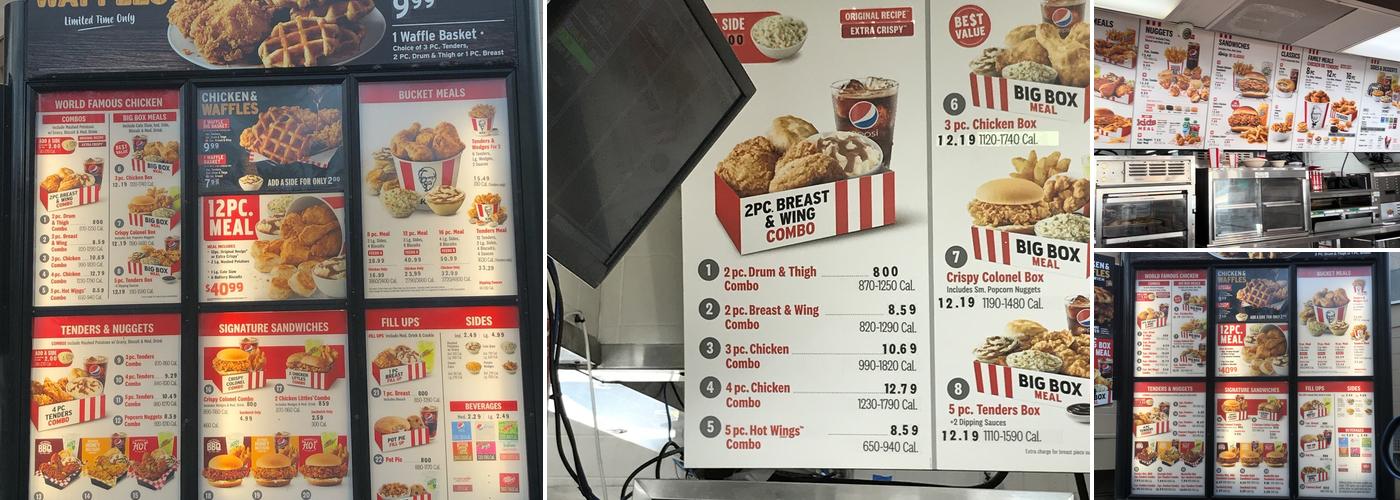 KFC Menu