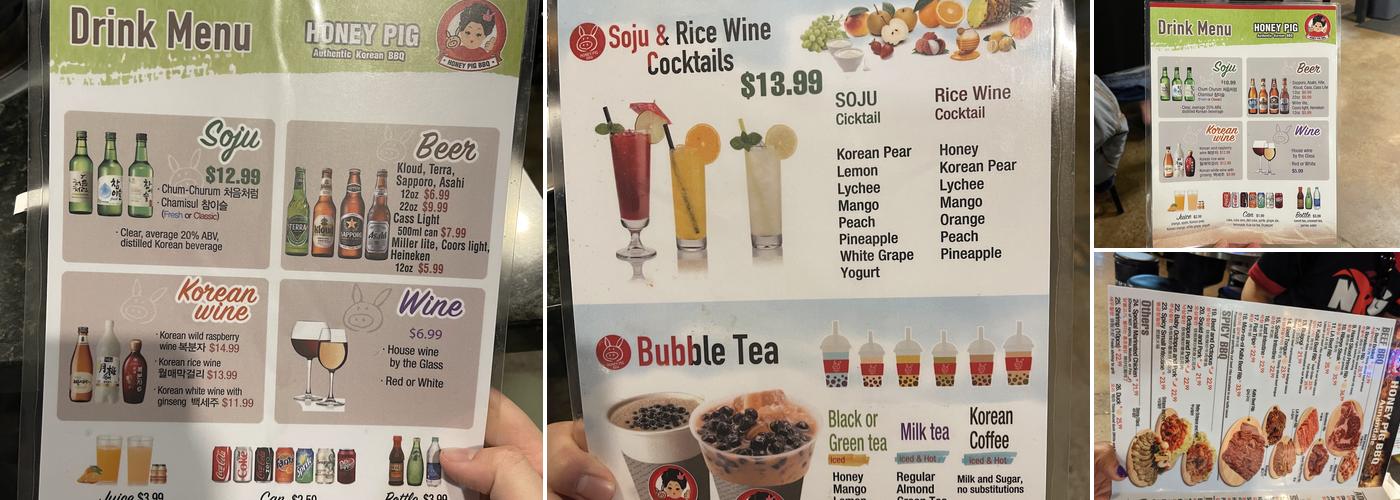 Honey Pig BBQ Menu