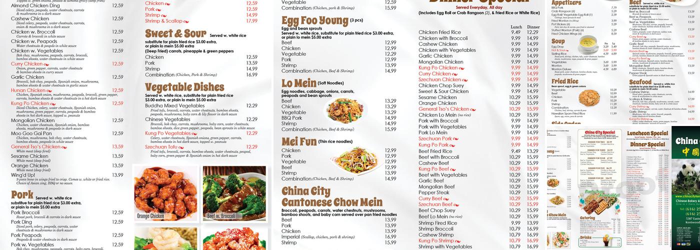 China City Menu