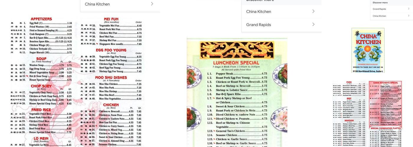 China Kitchen Menu
