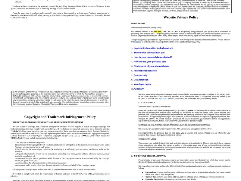 Russ' Restaurant Menu