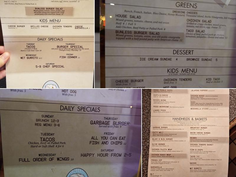 Last Chance Tavern & Grill Menu