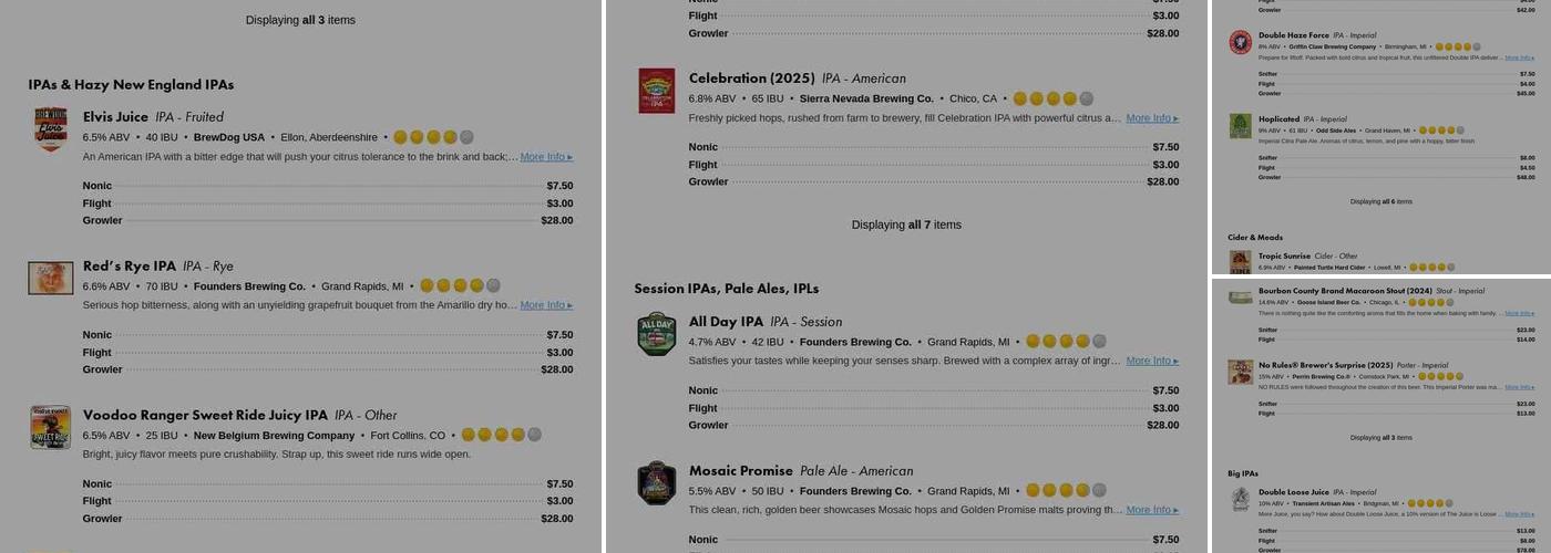 Gravity Taphouse Grille Menu