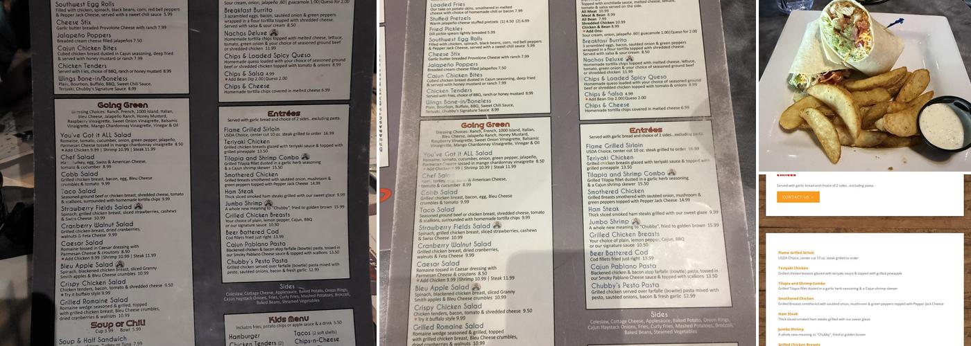 Chubby's Menu