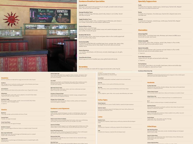 Sundance Grill Menu
