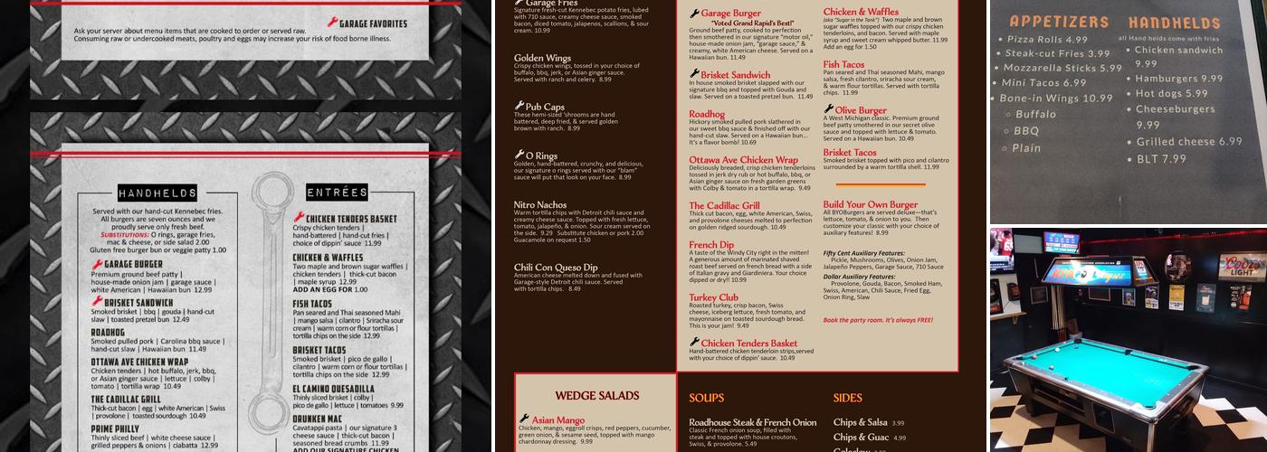 Manny's Bar and Grill Menu