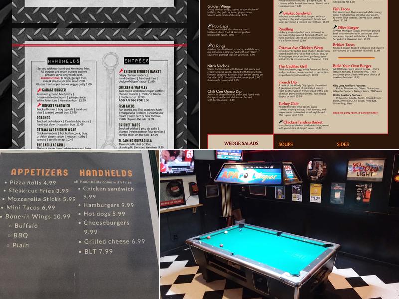 Manny's Bar and Grill Menu