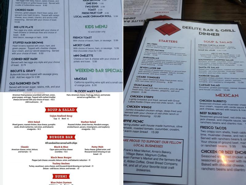 Dee-Lite Bar & Grill Menu