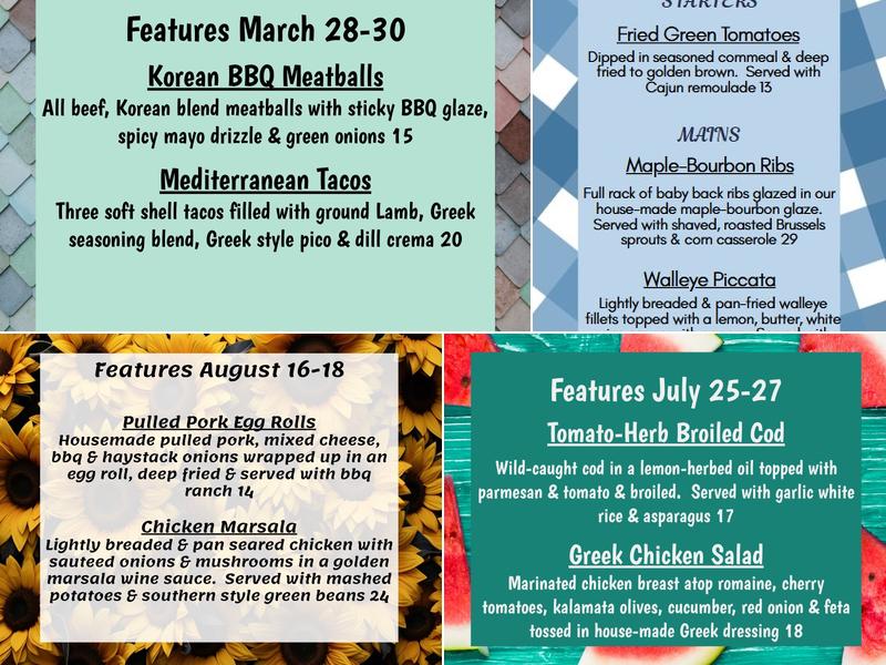 Northern Trails Bar & Grill Menu