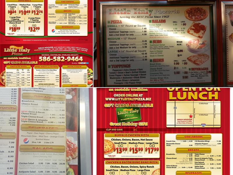 Little Italy Menu