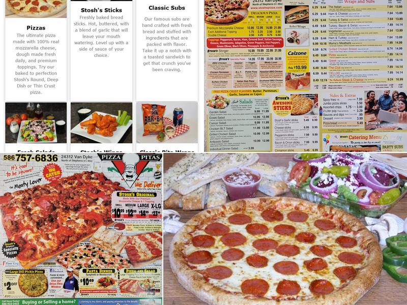 Stosh's Pizza Menu