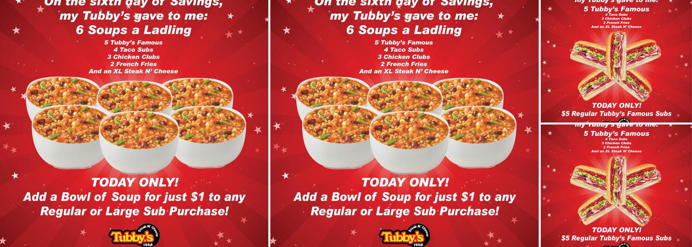 Tubby's Sub Shop Menu