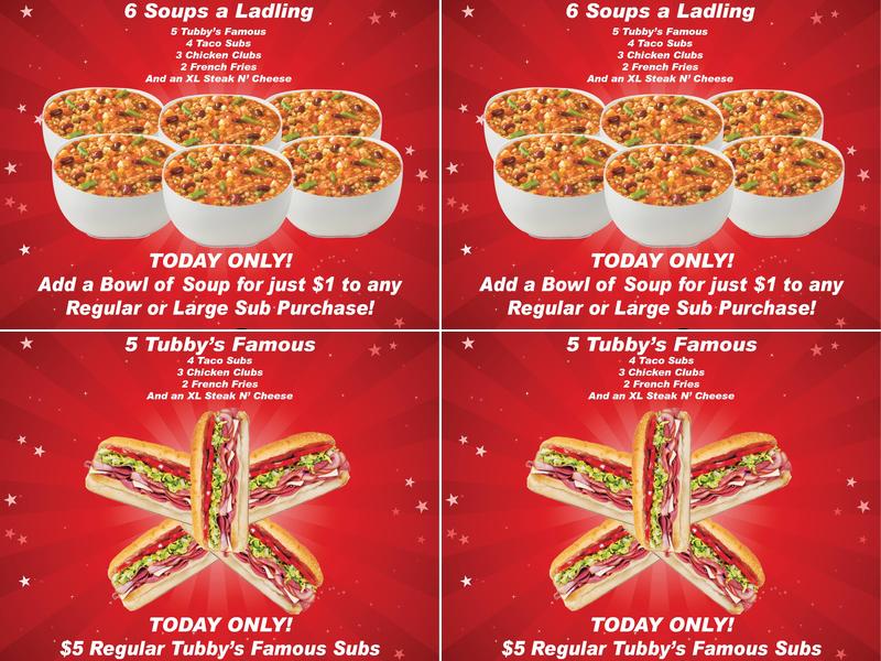 Tubby's Sub Shop Menu