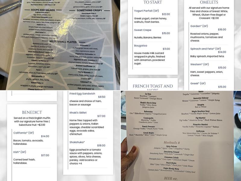 Ithaki Mediterranean Restaurant Menu