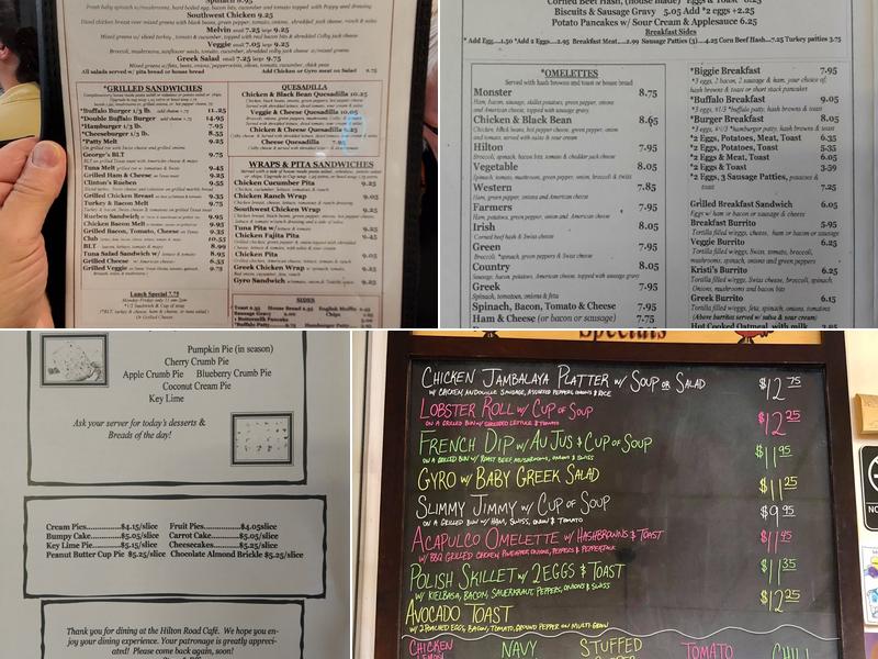 Hilton Road Cafe Menu