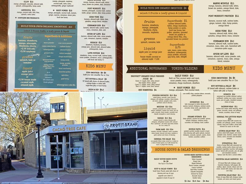 Cacao Tree Café Menu