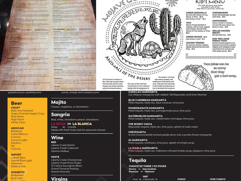 Mojave Cantina - Clawson Menu