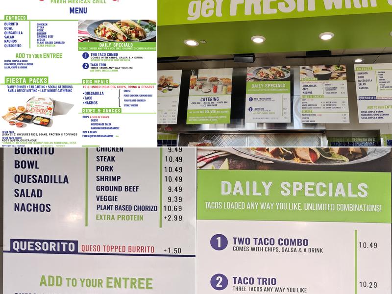 Salsarita's Fresh Mexican Grill Menu