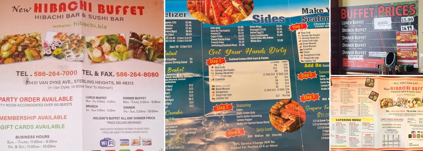 Hibachi Buffet Menu